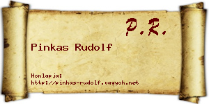 Pinkas Rudolf névjegykártya