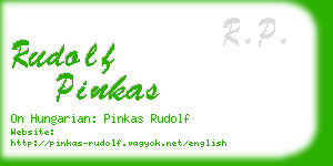 rudolf pinkas business card